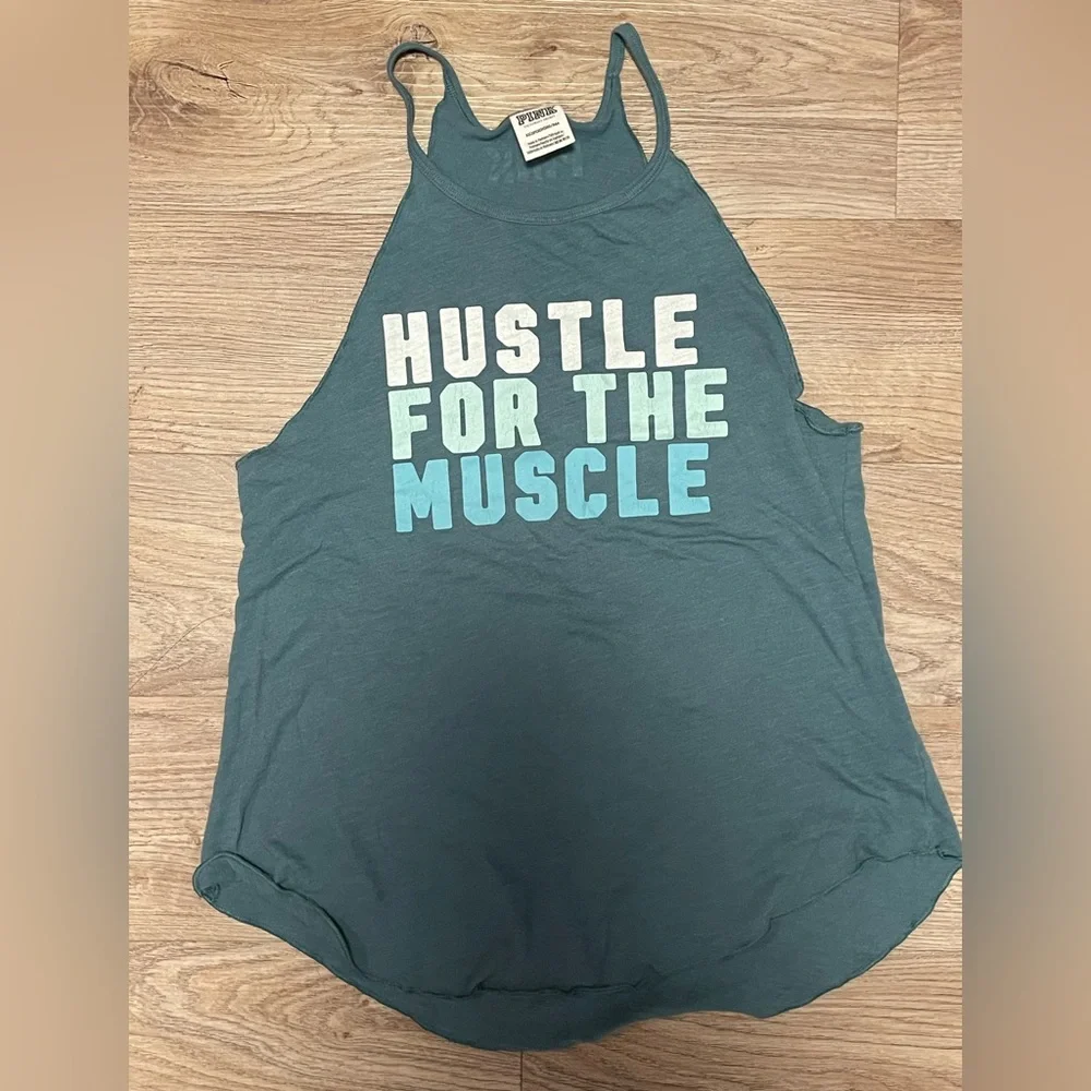 VICTORIA’S SECRET PINK: ‘Hustle For the Muscle” Sleeveless Tank Top -Size XS